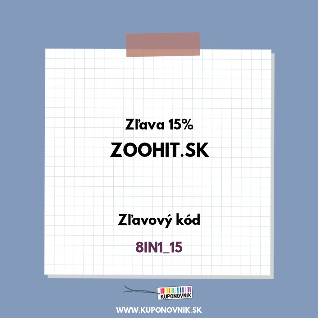 Zoohit.sk zľavový kód - Zľava 15%