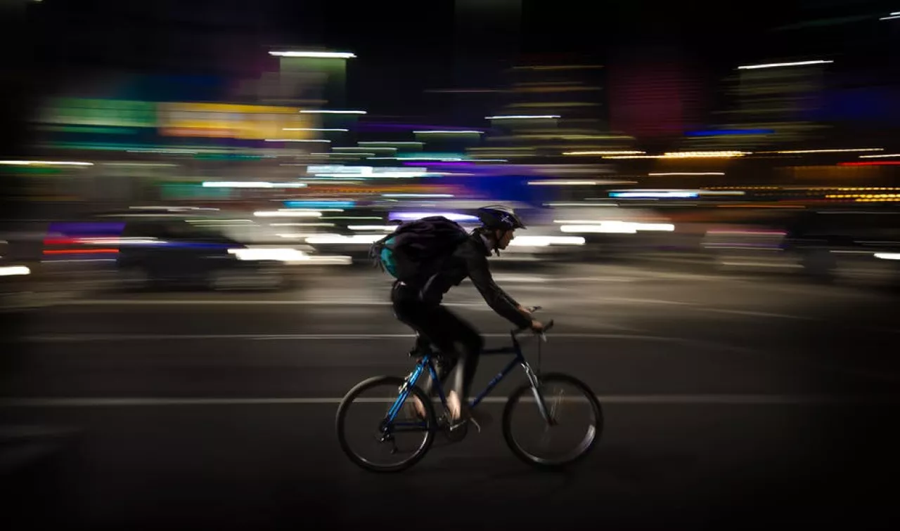 bicyklovanie v noci