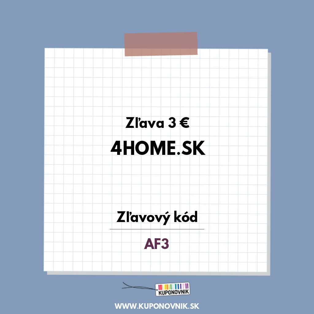4home.sk zľavový kód - Zľava 3 €