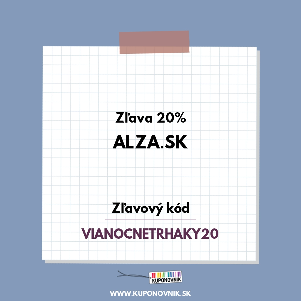 Alza.sk zľavový kód - Zľava 20%