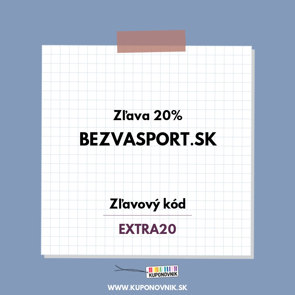 Bezvasport.sk zľavový kód - Zľava 20%