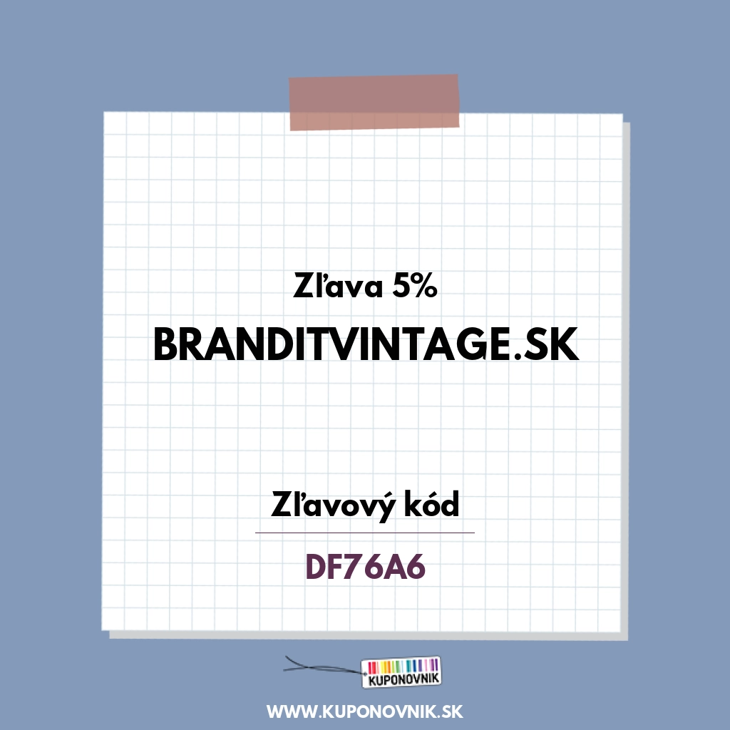 Branditvintage.sk zľavový kód - Zľava 5%