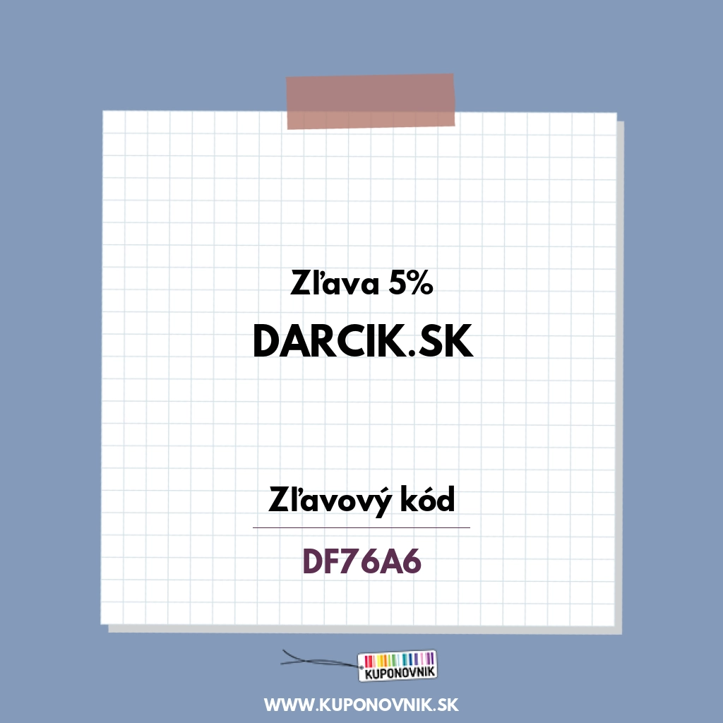 Darcik.sk zľavový kód - Zľava 5%