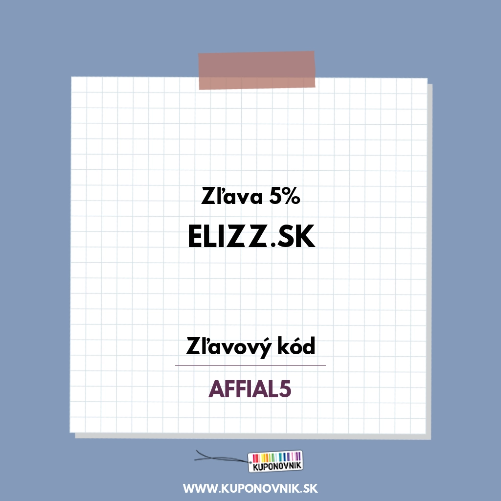 Elizz.sk zľavový kód - Zľava 5%