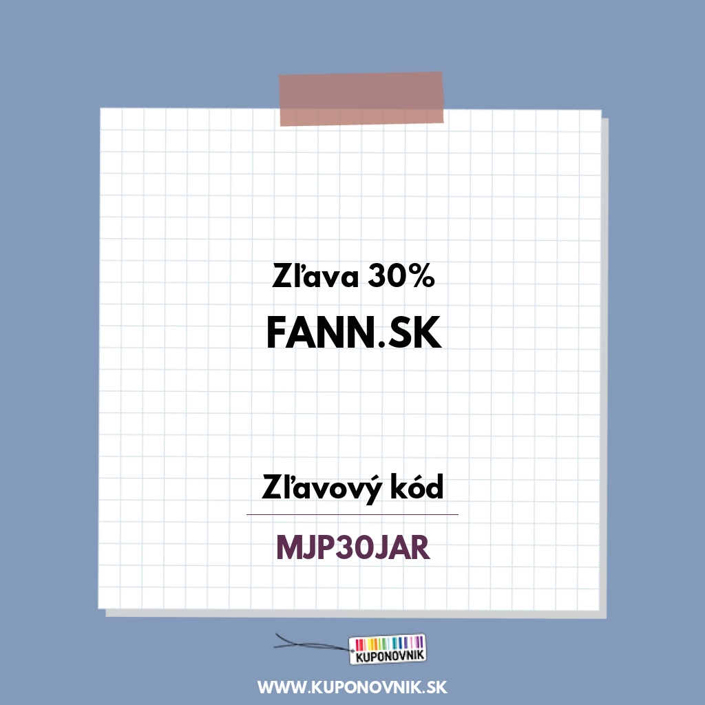FAnn.sk zľavový kód - Zľava 30%