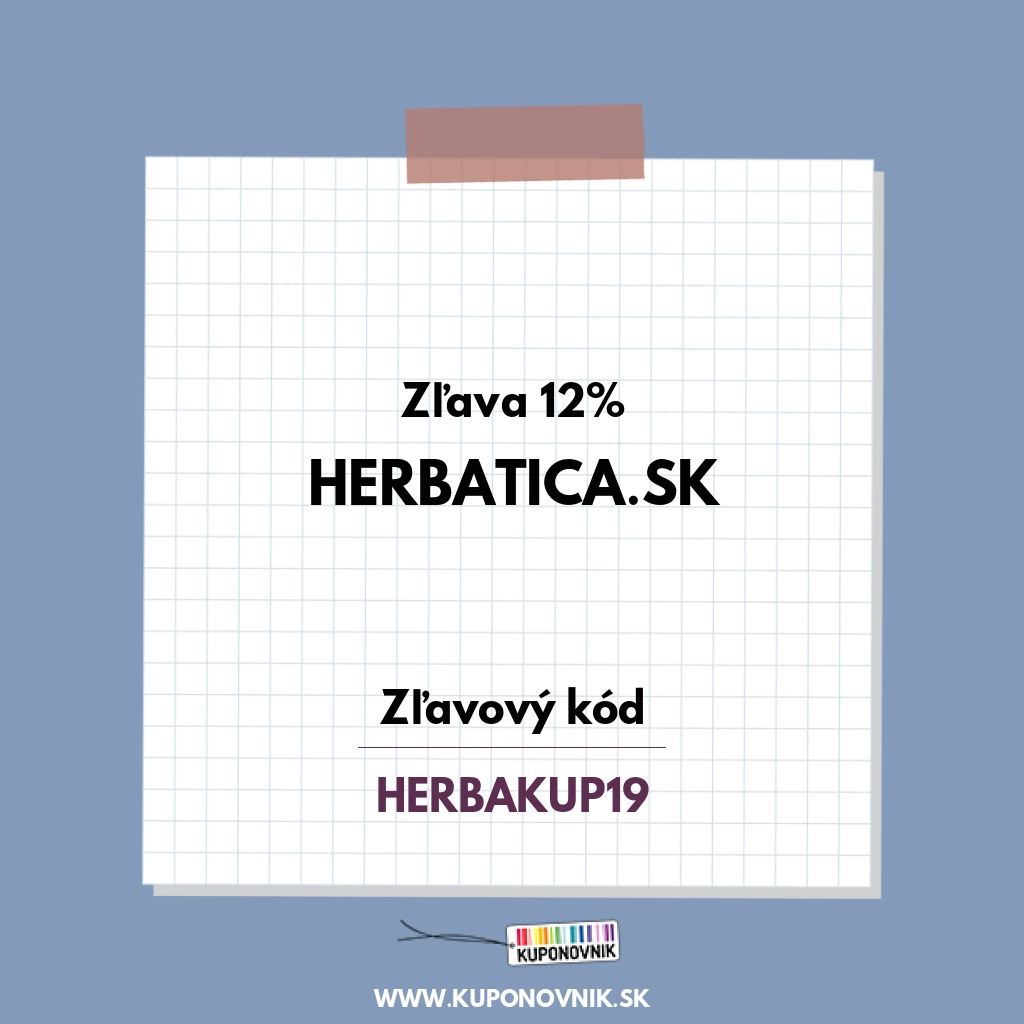 Herbatica.sk zľavový kód - Zľava 12%
