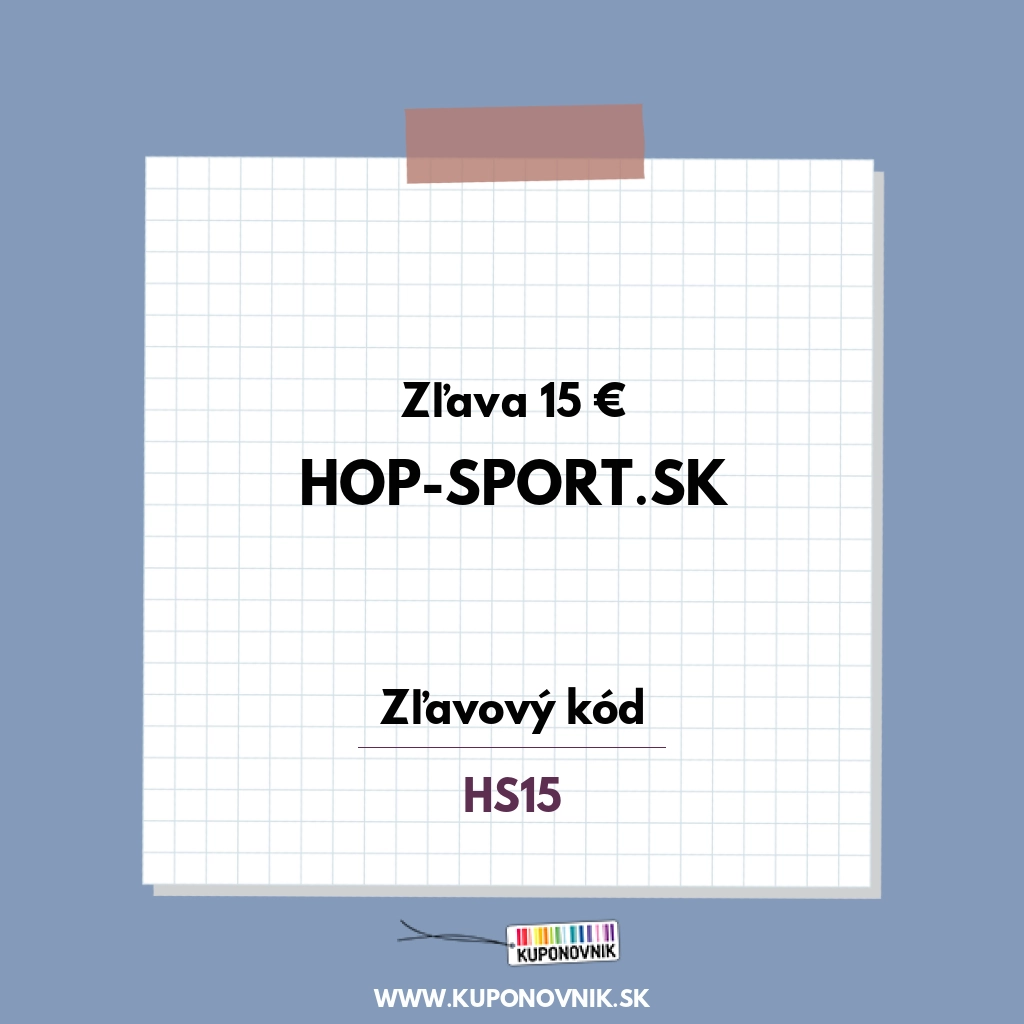 Hop-sport.sk zľavový kód - Zľava 15 €