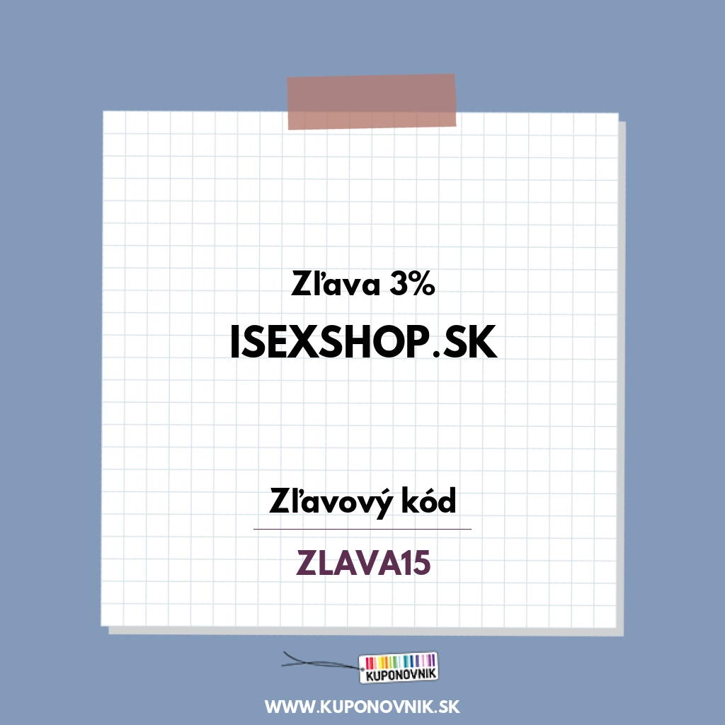 iSexshop.sk zľavový kód - Zľava 3%