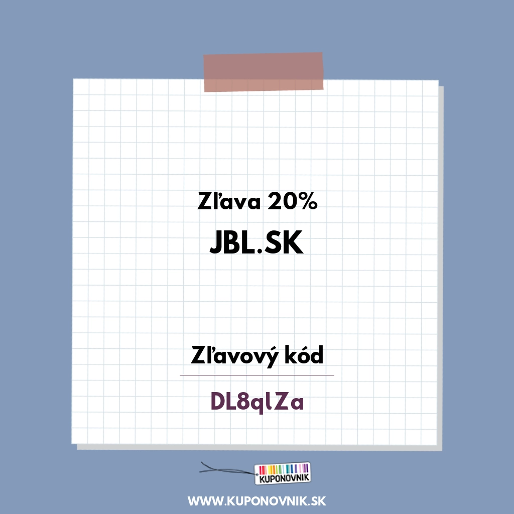 JBL.sk zľavový kód - Zľava 20%