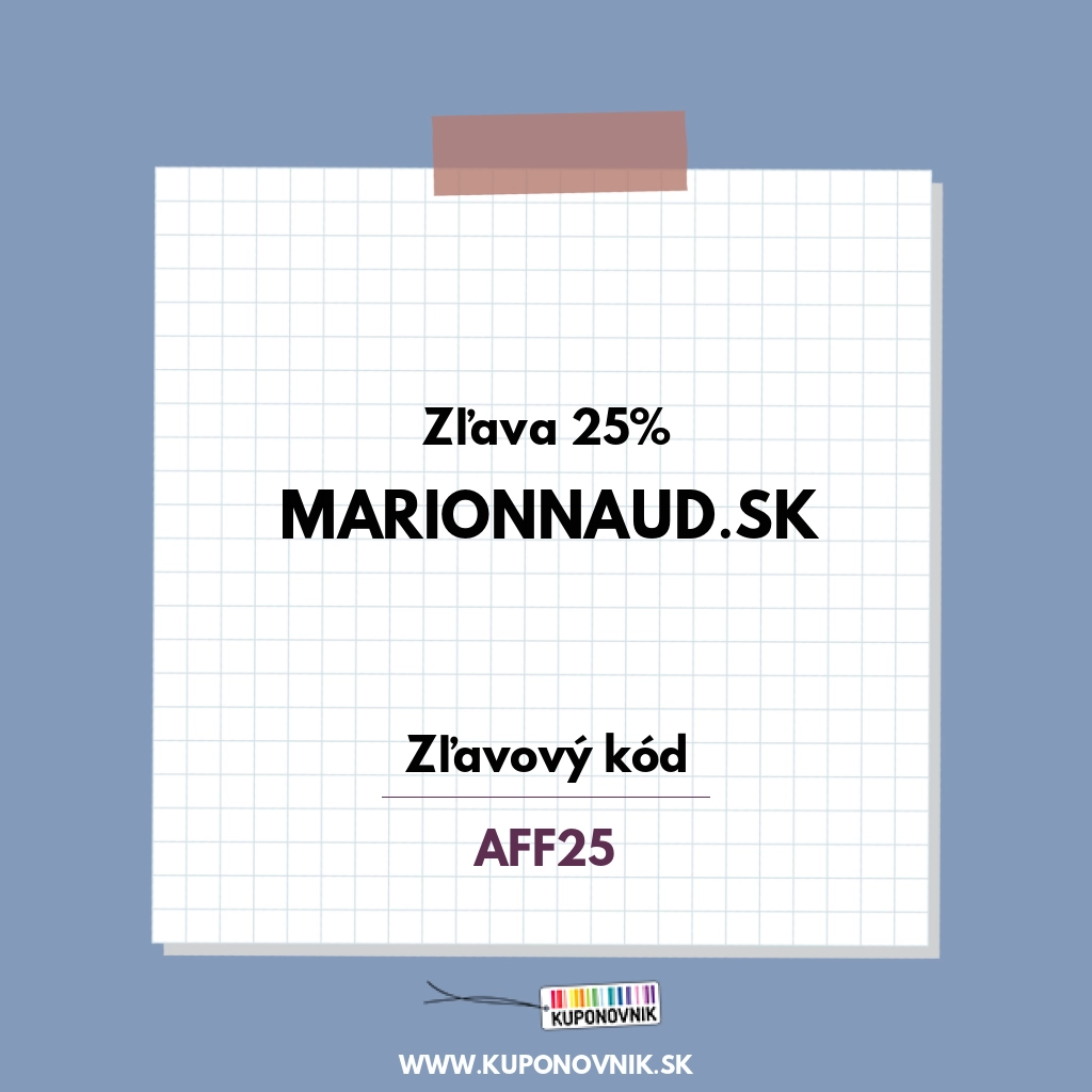 Marionnaud.sk zľavový kód - Zľava 25%