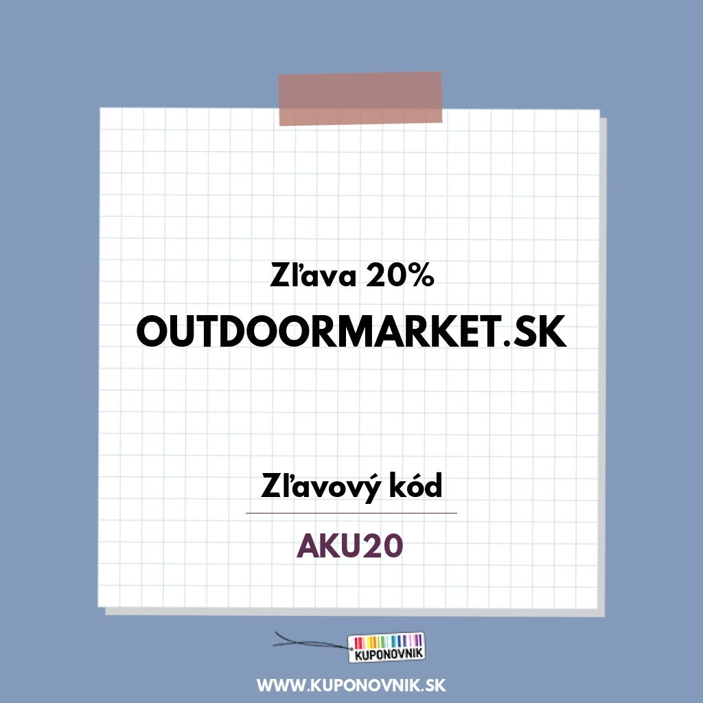 Outdoormarket.sk zľavový kód - Zľava 20%