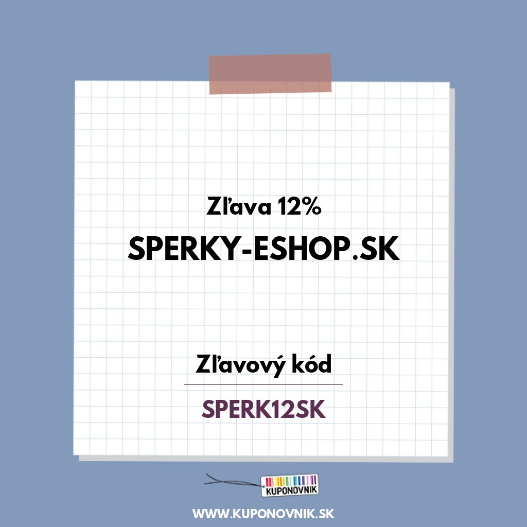 Sperky-eshop.sk zľavový kód - Zľava 12%