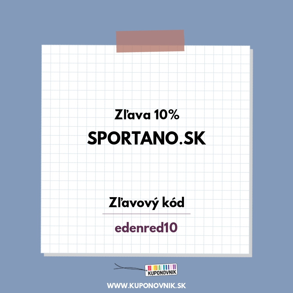 Sportano.sk zľavový kód - Zľava 10%