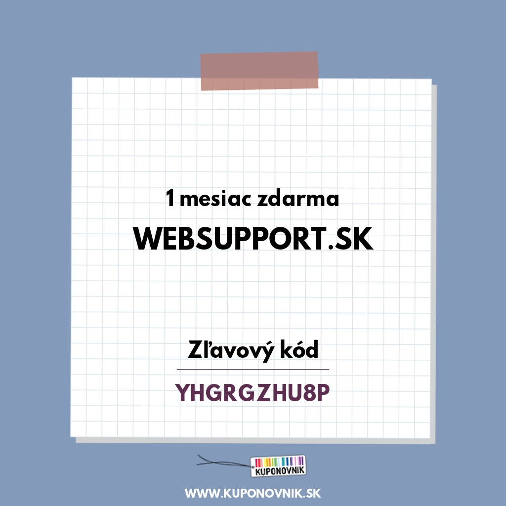 Websupport.sk zľavový kód - 1 mesiac zdarma