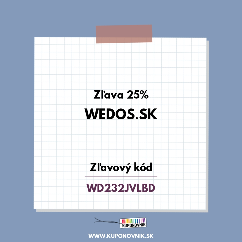 Wedos.sk zľavový kód - Zľava 25%