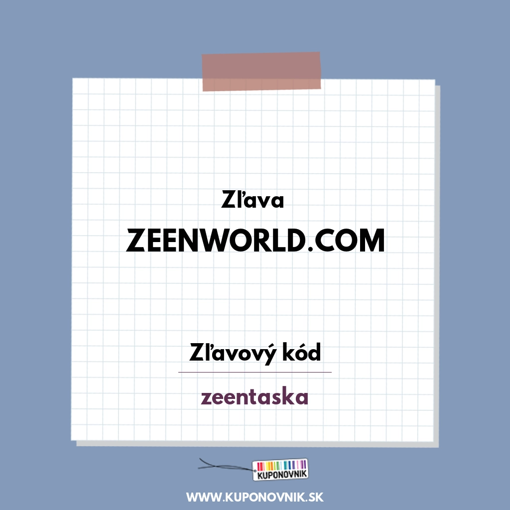 Zeenworld.com zľavový kód - Zľava 