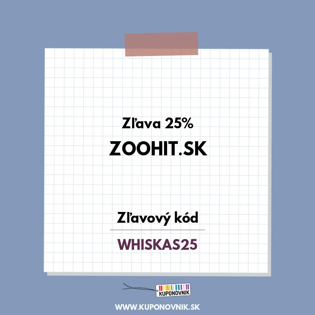 Zoohit.sk zľavový kód - Zľava 25%