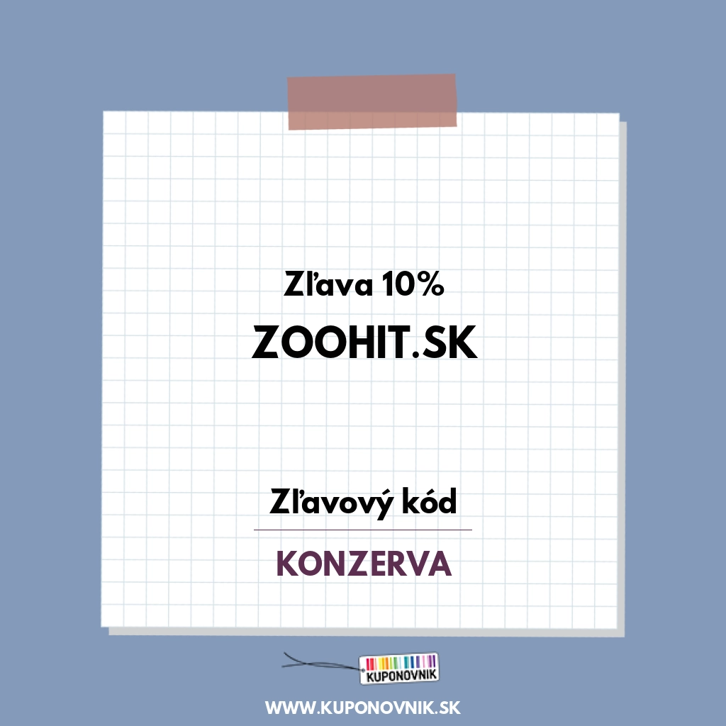Zoohit.sk zľavový kód - Zľava 10%