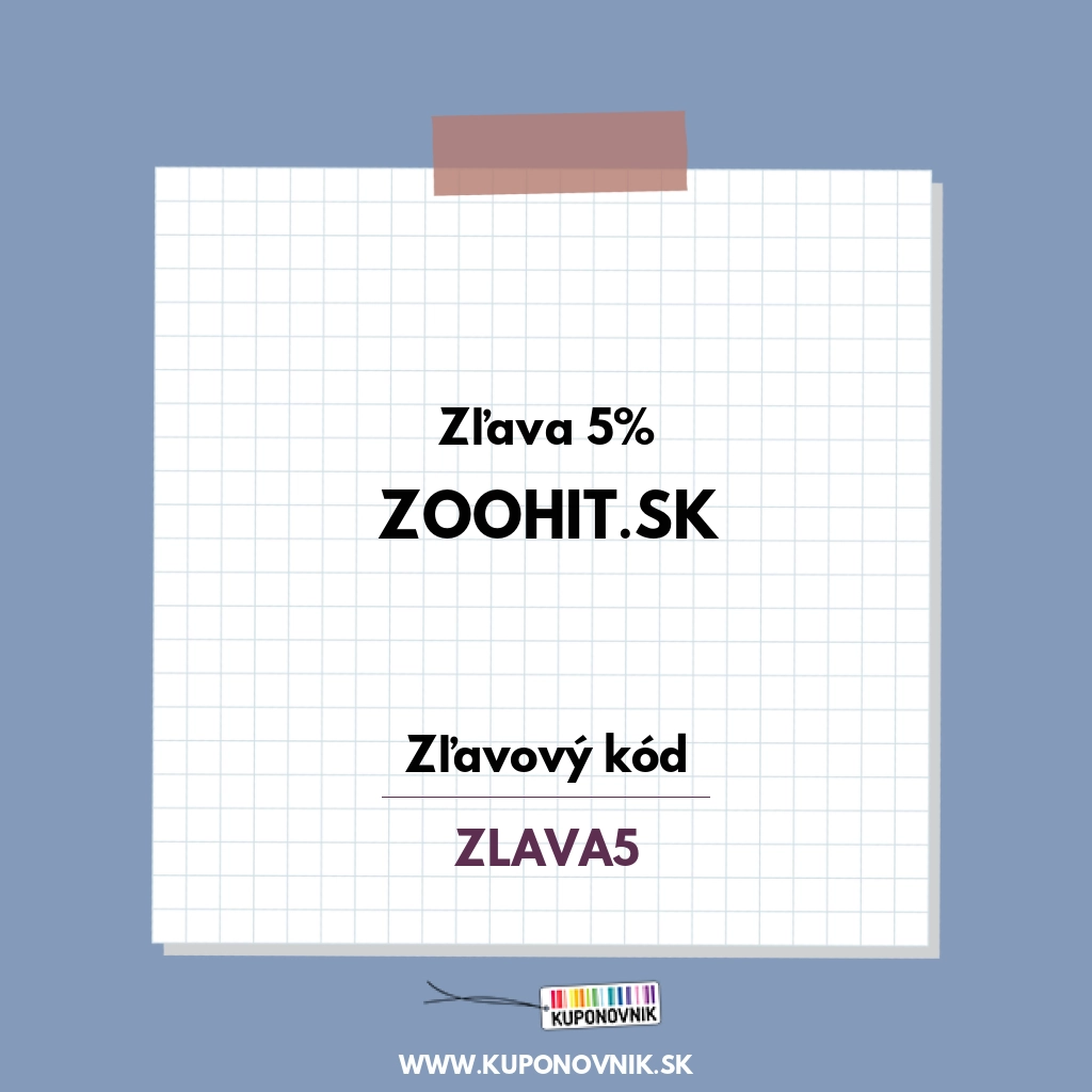 Zoohit.sk zľavový kód - Zľava 5%