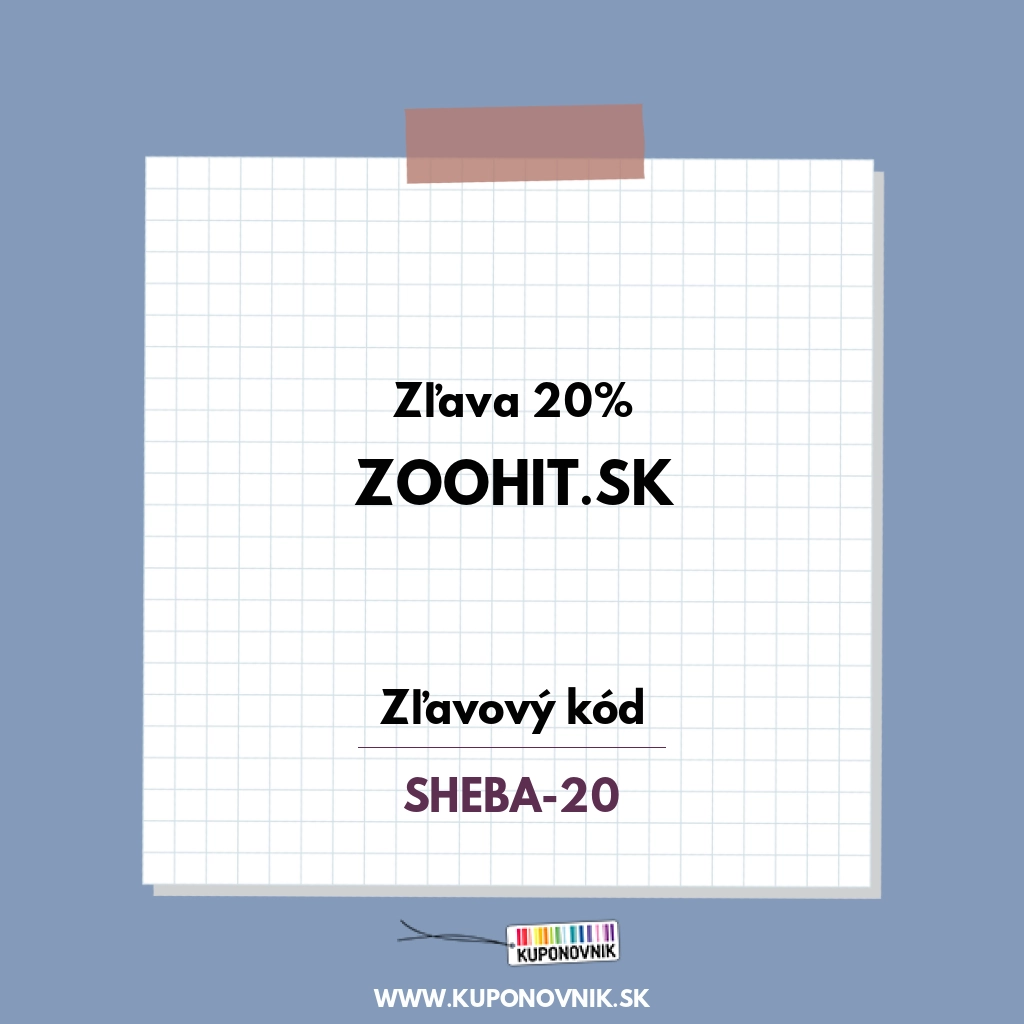 Zoohit.sk zľavový kód - Zľava 20%