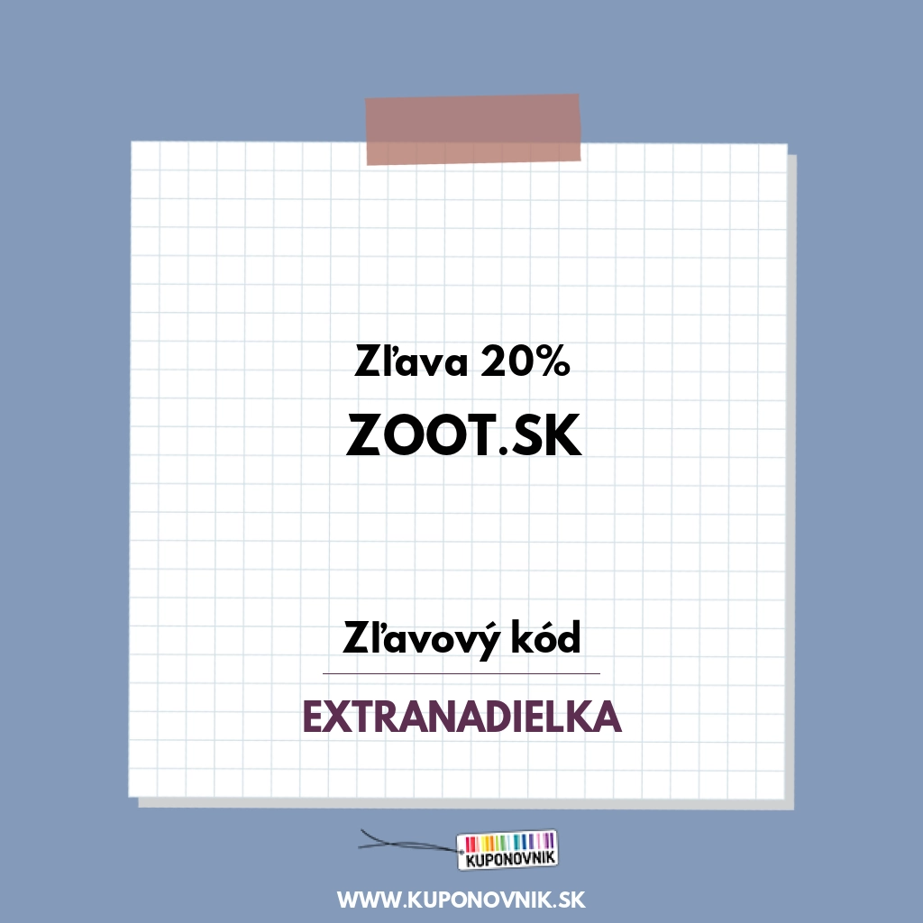 Zoot.sk zľavový kód - Zľava 20%